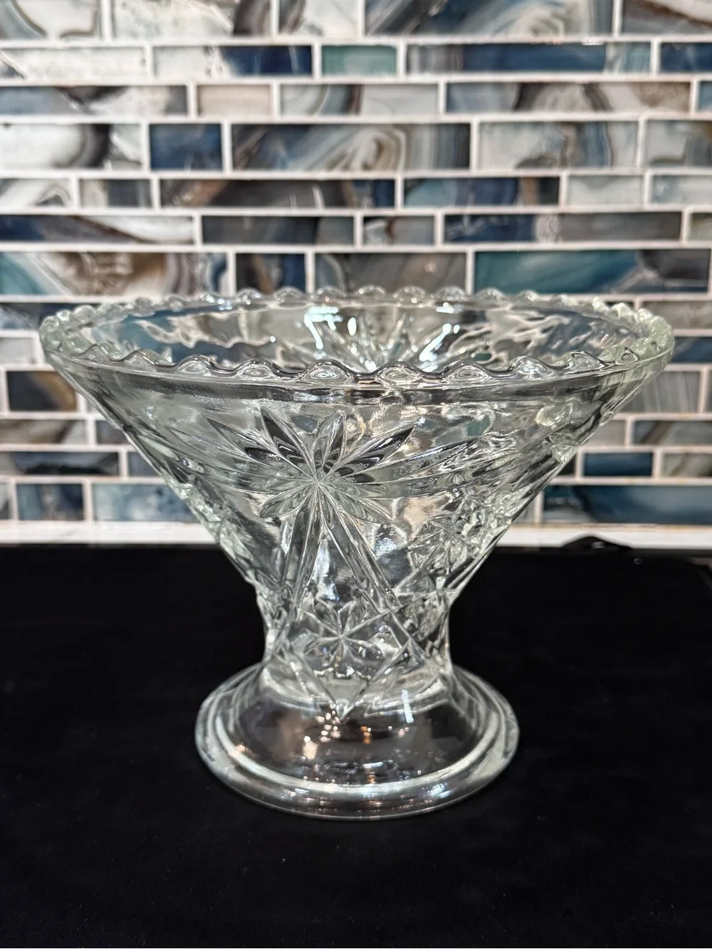 Vintage Anchor Hocking Glass Crystal Bowl